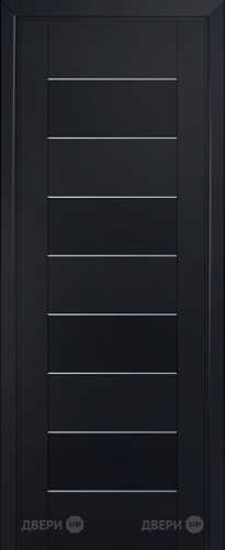 Межкомнатная дверь ProfilDoors 45U черный-матовый частично остекленная (графит) в Ступино