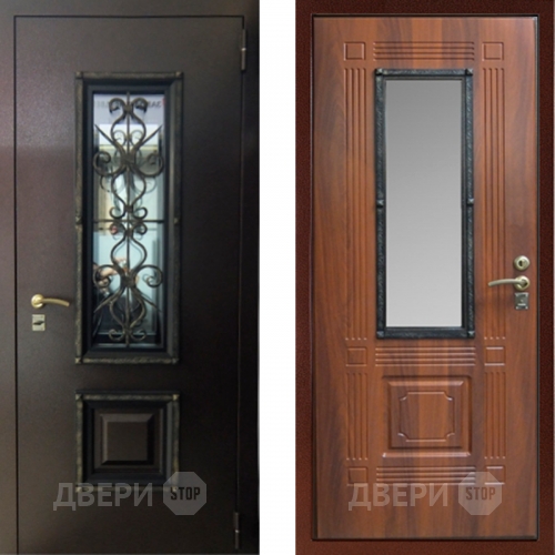 Дверь с ковкой и стеклом в Ступино