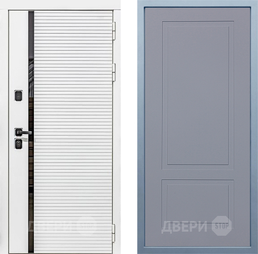 Входная металлическая Дверь Дива МХ-45 Белая STR Н-7 Силк Маус в Ступино