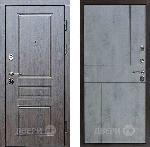 Входная металлическая Дверь Престиж Классика Венге Горизонт Бетон темный в Ступино