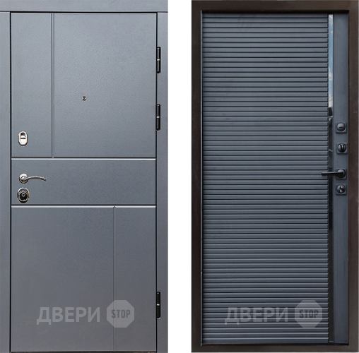 Входная металлическая Дверь Престиж Горизонт Грэй Porte Черный кварц в Ступино