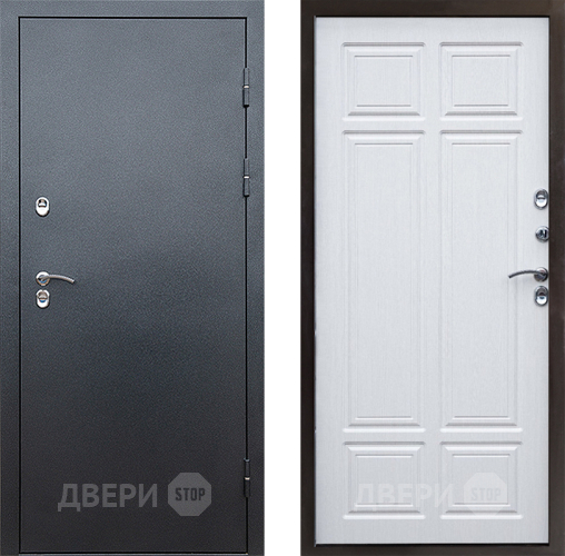 Входная металлическая Дверь Престиж TERMO с терморазрывом Снегирь Серебро Премиум Лиственница белая в Ступино
