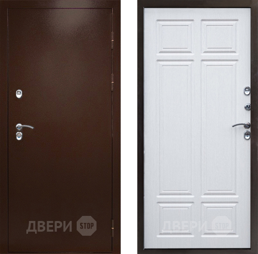 Входная металлическая Дверь Престиж TERMO с терморазрывом Снегирь Медь Премиум Лиственница белая в Ступино