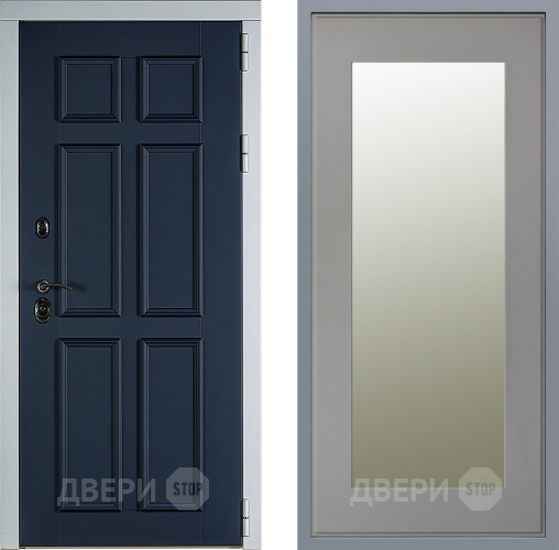 Дверь Заводские двери Стокгольм Зеркало Модерн Грей софт в Ступино