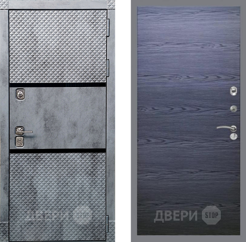 Входная металлическая Дверь Рекс (REX) 15 Бетон Темный GL Дуб тангенальный черный в Ступино