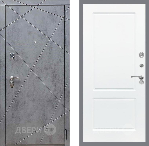Дверь Рекс (REX) 13 Бетон Темный FL-117 Силк Сноу в Ступино