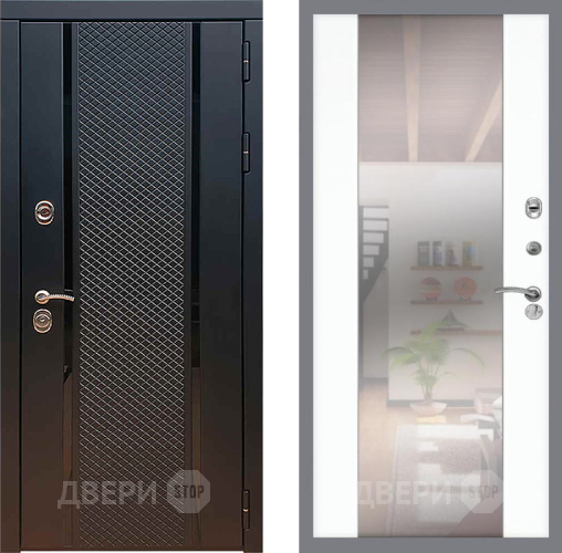 Дверь Рекс (REX) 25 СБ-16 Зеркало Силк Сноу в Ступино