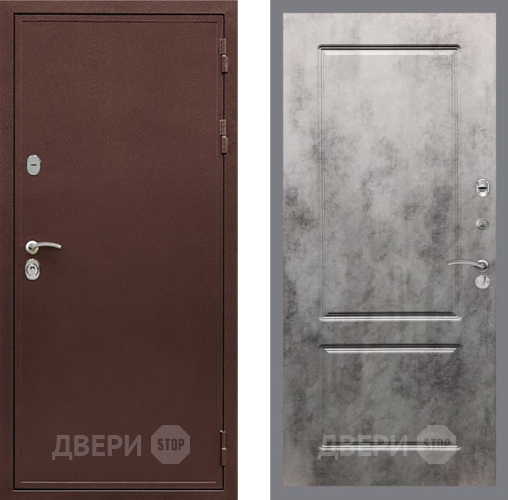 Дверь Рекс (REX) 5 металл 3 мм FL-117 Бетон темный в Ступино